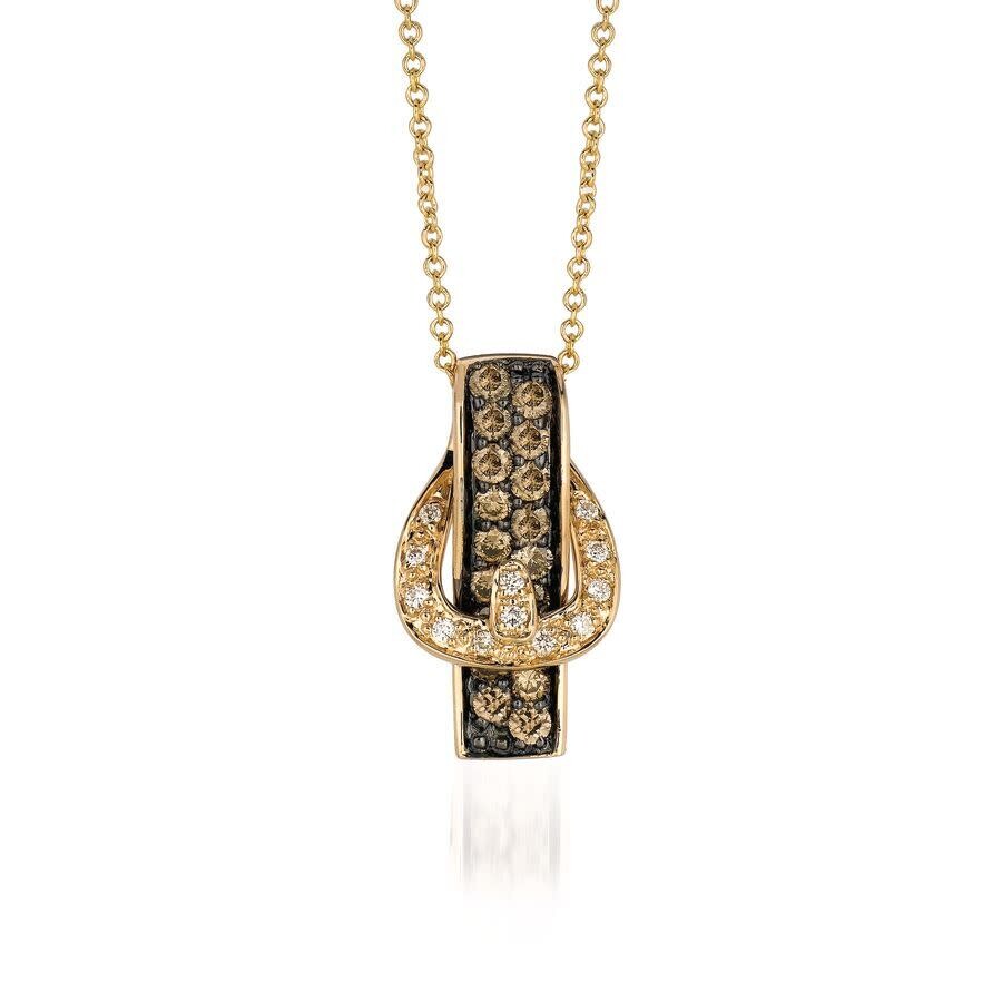 Le Vian Ladies Belt Buckle Necklaces Set In 14k Honey Gold In Yellow