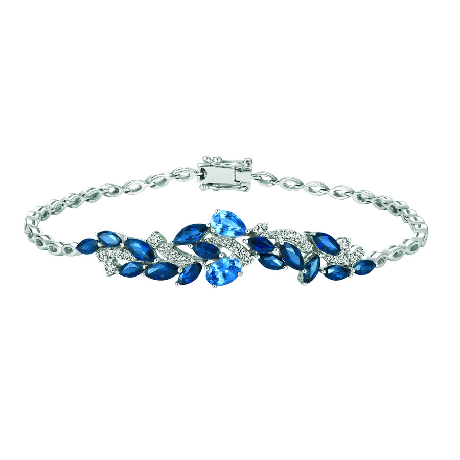 Le Vian Ladies Blueberry Sapphire Bracelets Set In 14k Vanilla Gold In White