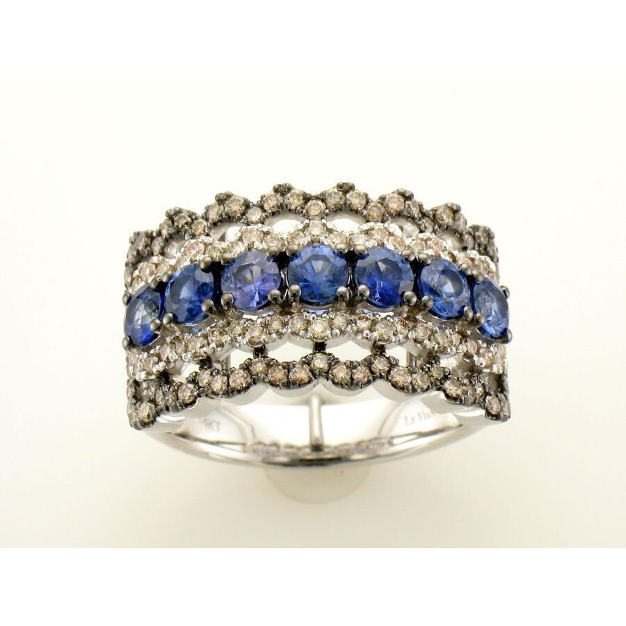 Le Vian Ladies Blueberry Sapphire Rings Set In 14k Vanilla Gold In Multi