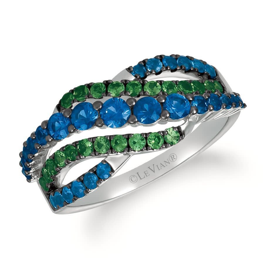 Le Vian Ladies Blueberry Sapphire Rings Set In 14k Vanilla Gold In White
