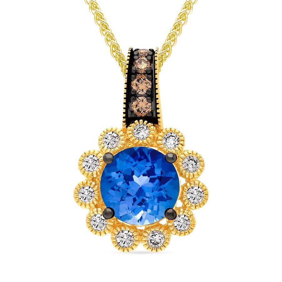 Le Vian Ladies Blueberry Tanzanite Necklaces Set In 14k Honey Gold In Yellow
