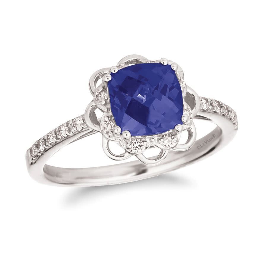 Le Vian Ladies Blueberry Tanzanite Rings Set In 14k Vanilla Gold In Brown
