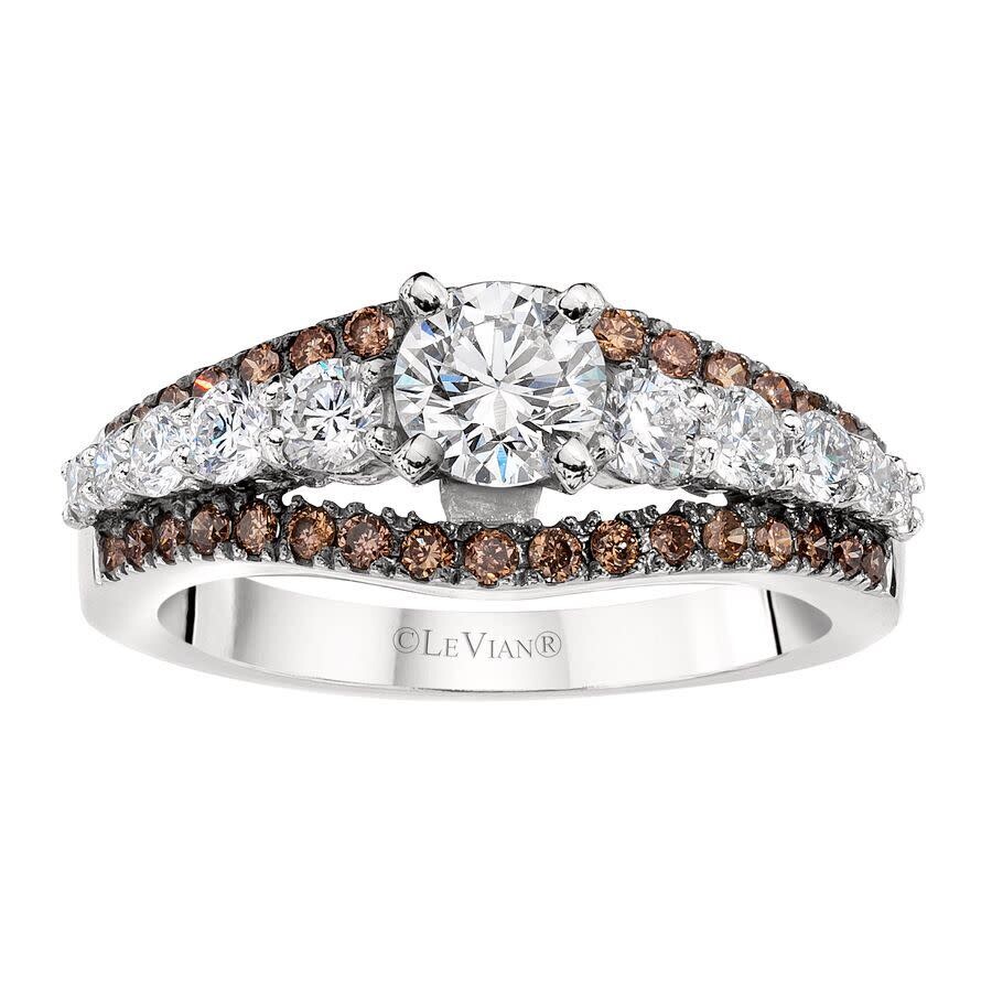 Le Vian Ladies Bridal Rings Set In 14k Vanilla Gold In Metallic