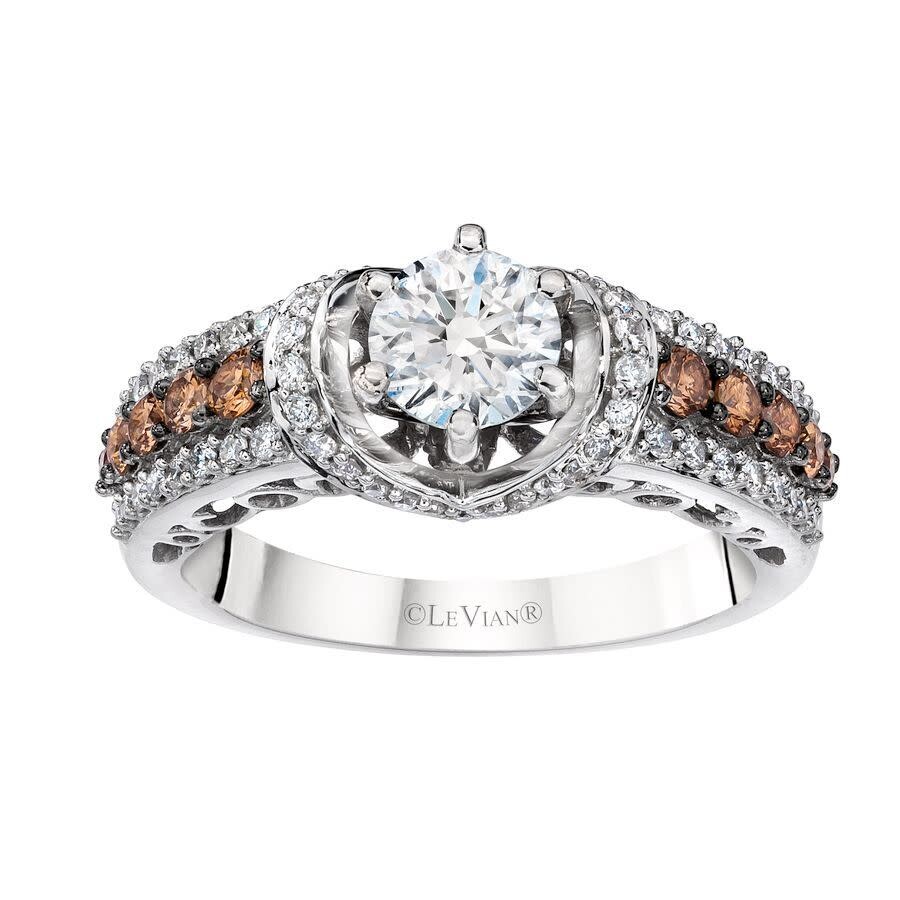 Le Vian Ladies Bridal Rings Set In 14k Vanilla Gold In Metallic