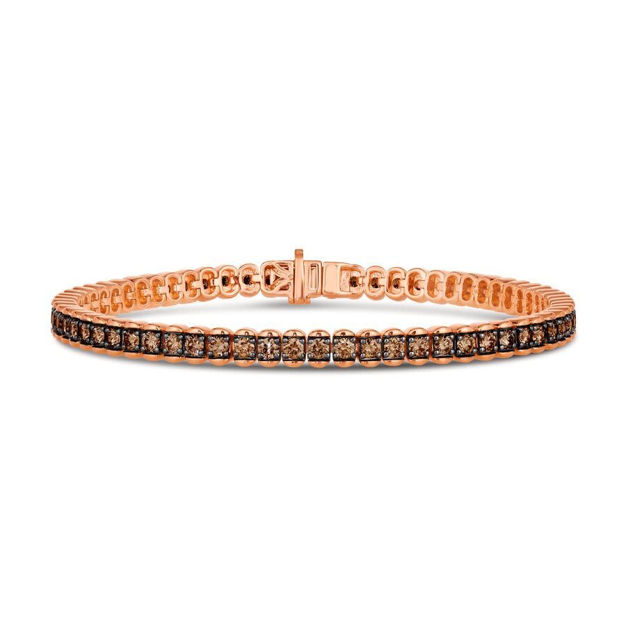 Le Vian Ladies Chocolate And Strawberry Bracelets Set In 14k Strawberry Gold In Gold