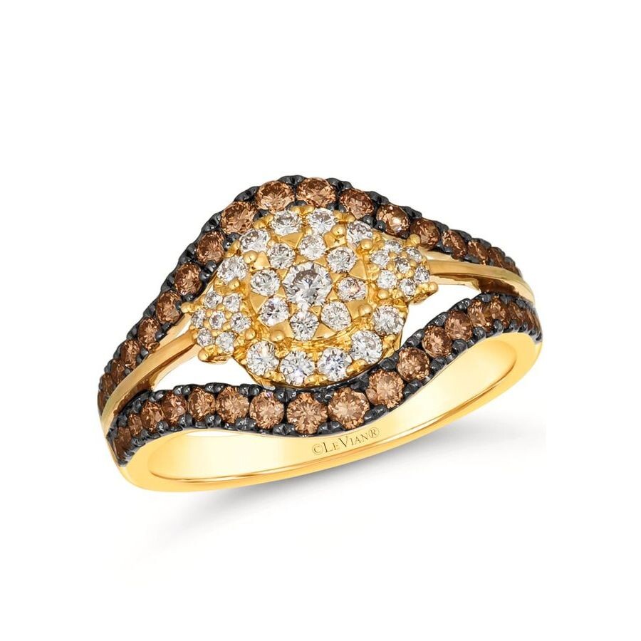 Le Vian Ladies Chocolate Diamond Rings Set In 14k Honey Gold In Yellow