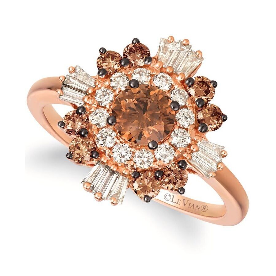 Le Vian Natural Diamonds 14k 0.12 Ct. Tw. Diamond Ring In Pink/rose Gold Tone/gold Tone