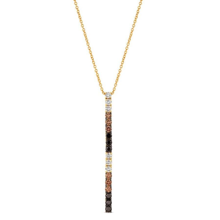 Le Vian Ladies Chocolate Layer Cake Necklaces Set In 14k Honey Gold In Yellow