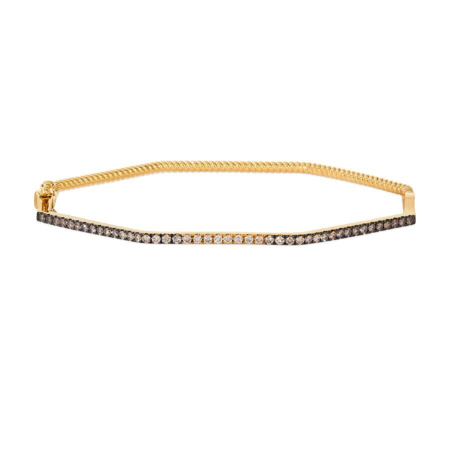 Le Vian Ladies Chocolate Ombre Bracelets In 14k Honey Gold In Multi