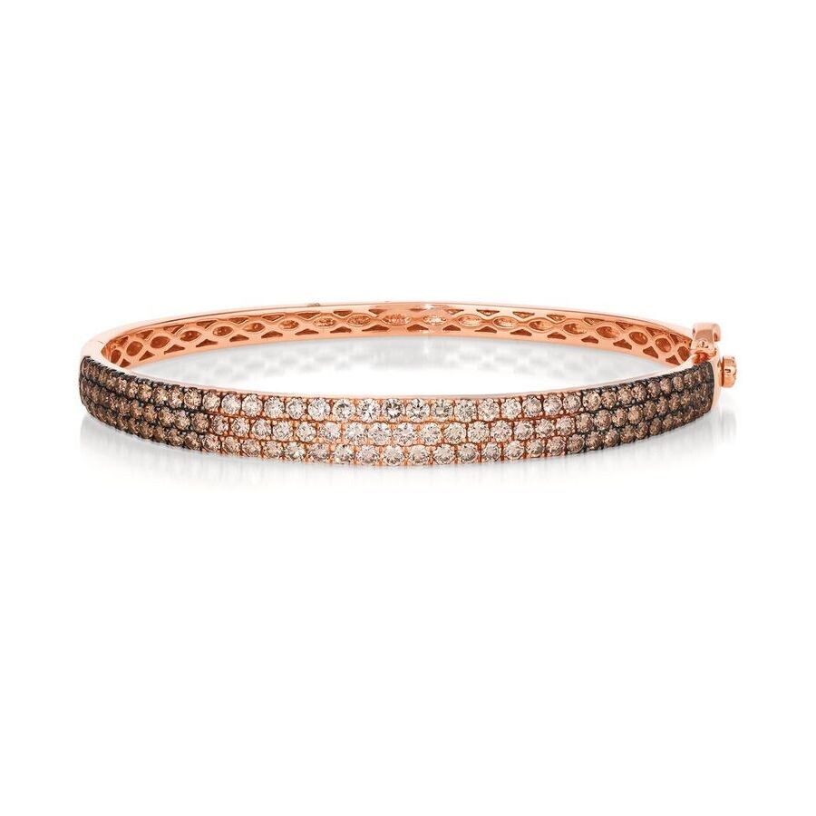 Le Vian Ladies Chocolate Ombre Bracelets Set In 14k Strawberry Gold In Gold