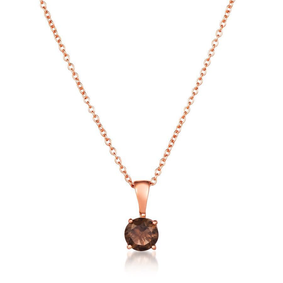 Le Vian Ladies Chocolate Quartz Necklaces set in 14K Strawberry Gold R715SP5 191247541927
