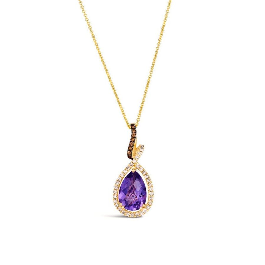 Le Vian Ladies Chocolate Shavings Necklaces Set In 14k Honey Gold In Yellow