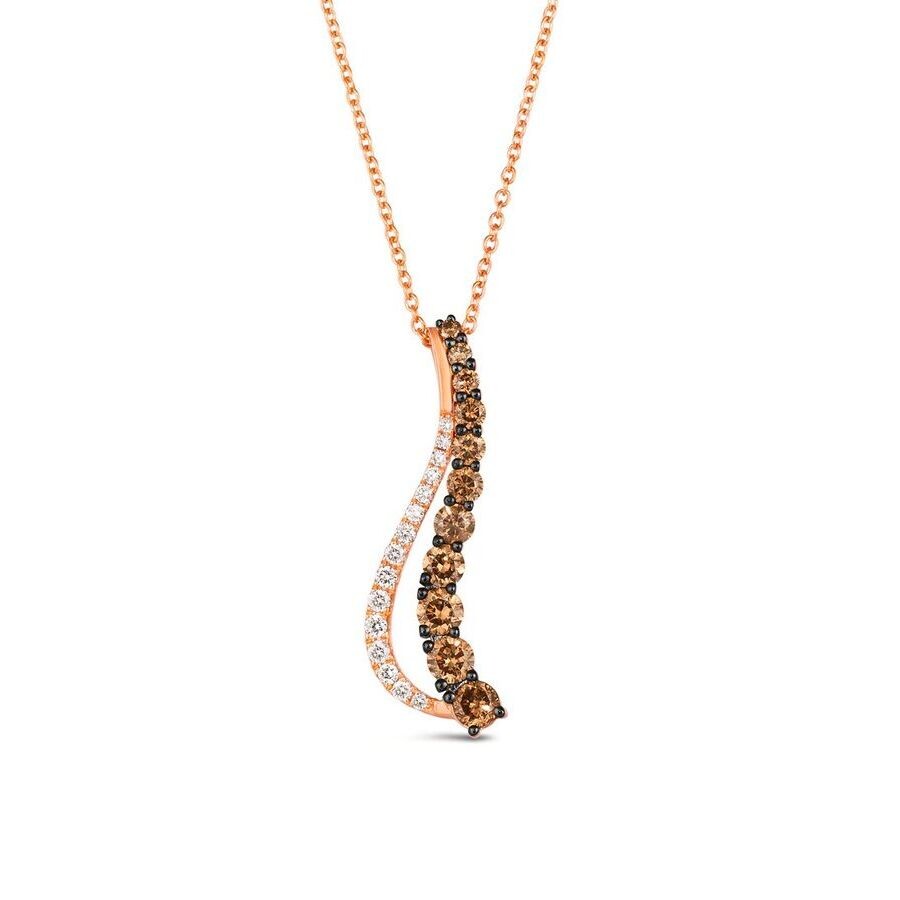 Le Vian Ladies Chocolatier Necklaces Set In 14k Strawberry Gold In Pink/rose Gold Tone/gold Tone