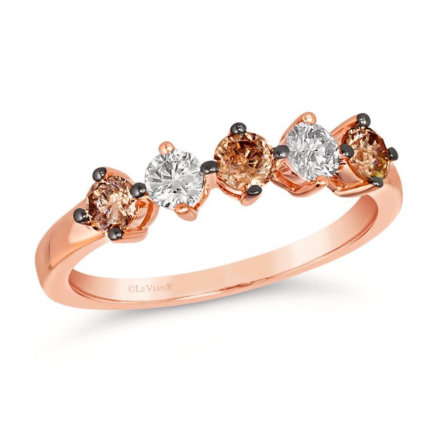 Le Vian Ladies Chocolatier Rings Set In 14k Strawberry Gold In Pink/rose Gold Tone/gold Tone