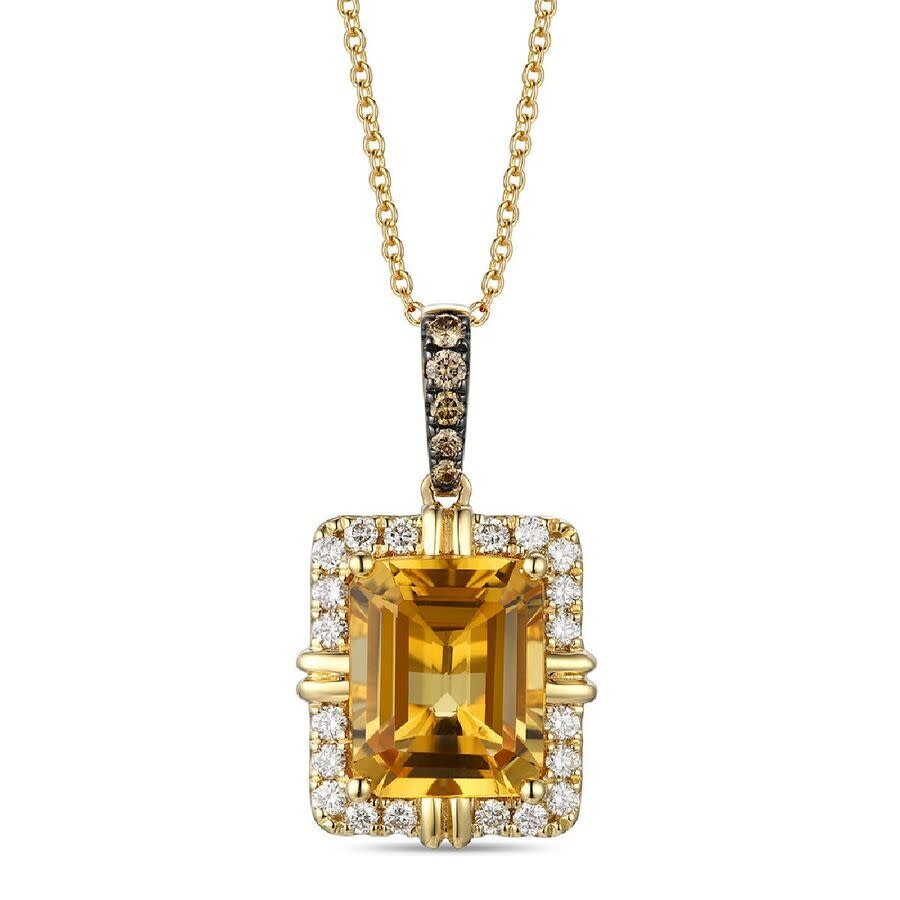 Le Vian Ladies Cinammon Citrine Necklaces Set In 14k Honey Gold In Yellow