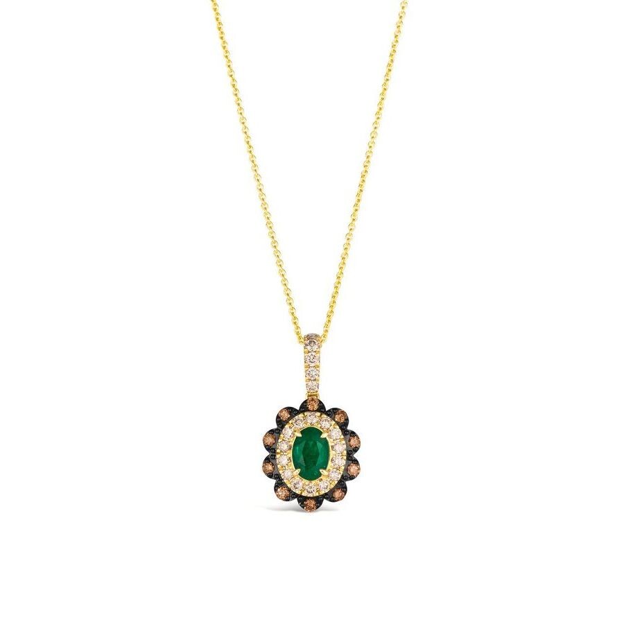 Le Vian Ladies Costa Smeralda Emeralds Necklaces Set In 14k Honey Gold In Yellow