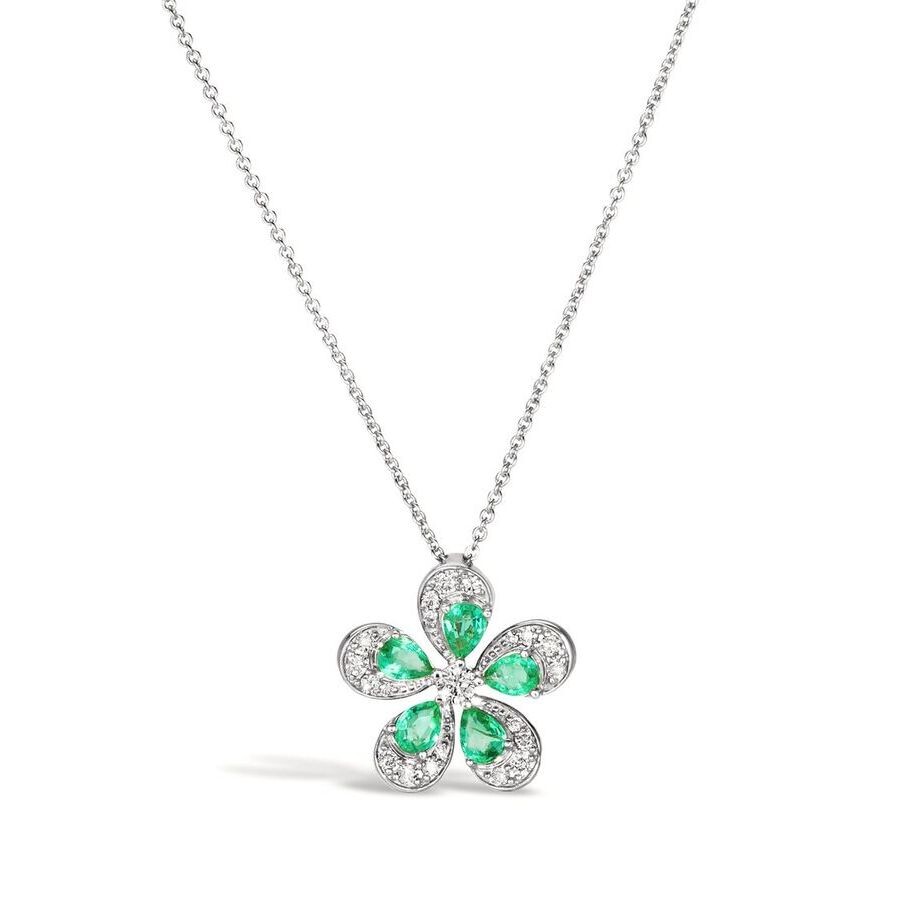 Le Vian Ladies Costa Smeralda Emeralds Necklaces Set In 14k Vanilla Gold In Green