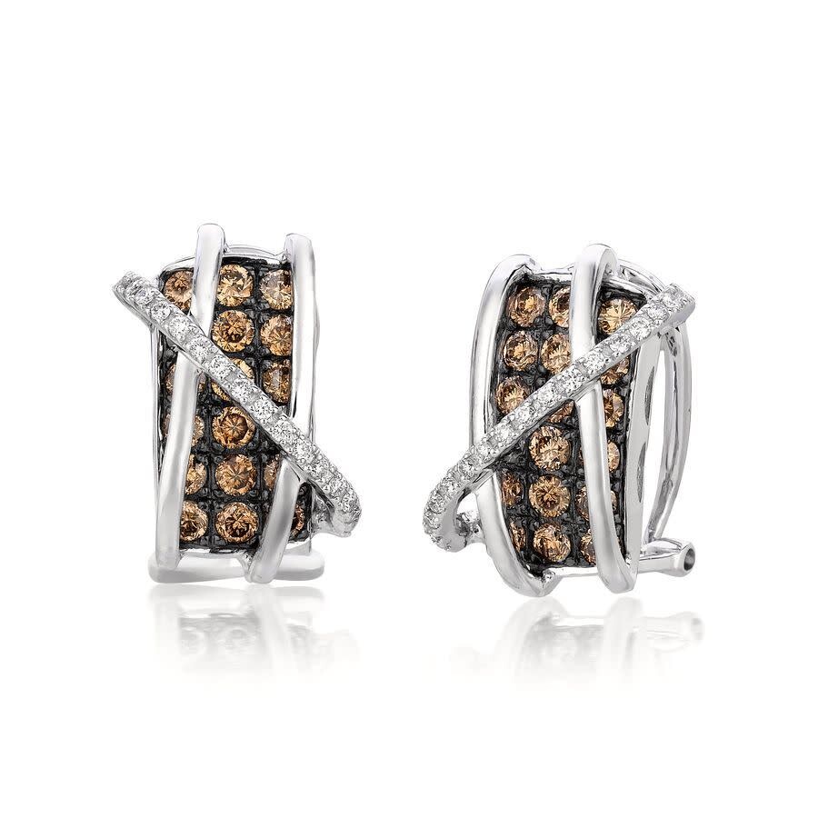 Le Vian Ladies Grand Sample Sale Earrings In 14k Vanilla Gold In White