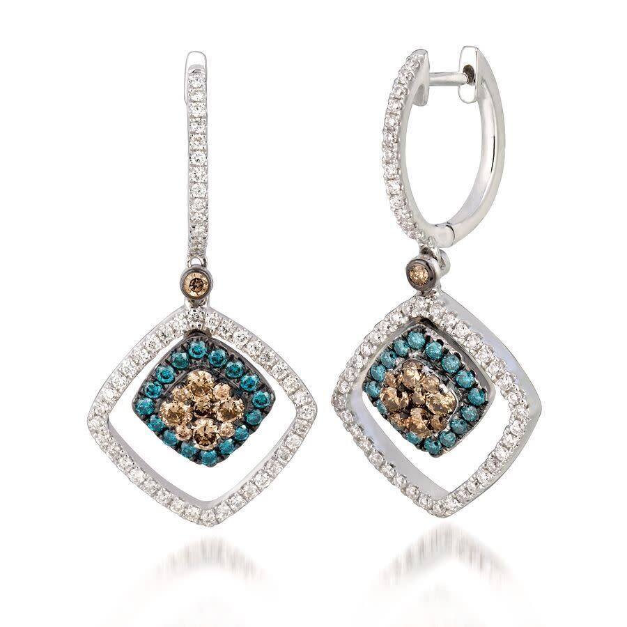 Le Vian Ladies Exotics Earrings Set In 14k Vanilla Gold In Metallic