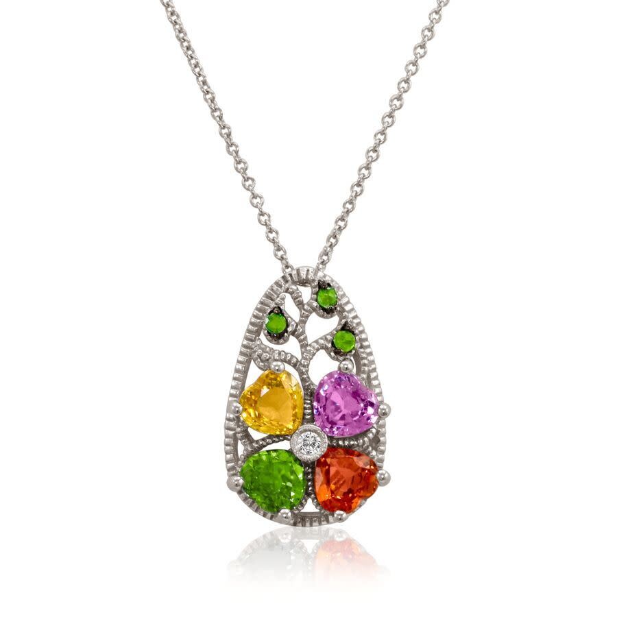 Le Vian Ladies Flower Nature Necklaces Set In 14k Vanilla Gold In White