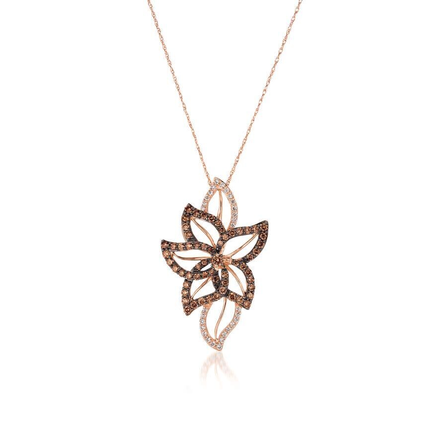 Le Vian Ladies Flower Necklaces Set In 14k Strawberry Gold In Gold