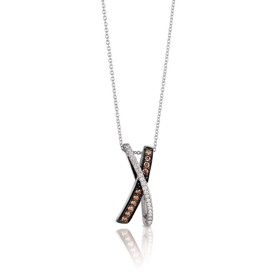 Le Vian Ladies Gladiator Necklaces Set In 14k Vanilla Gold In White