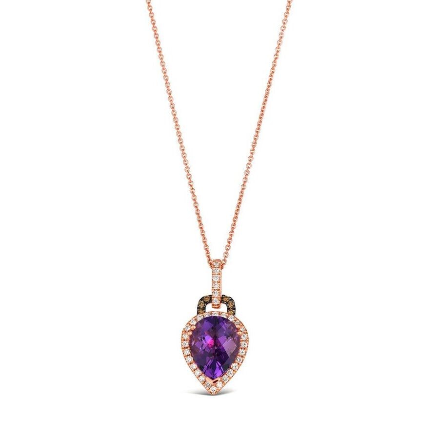 Le Vian Ladies Grape Amethyst Necklaces Set In 14k Strawberry Gold In Gold