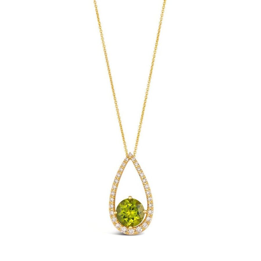 Le Vian Ladies Green Apple Peridot Necklaces Set In 14k Honey Gold In Yellow