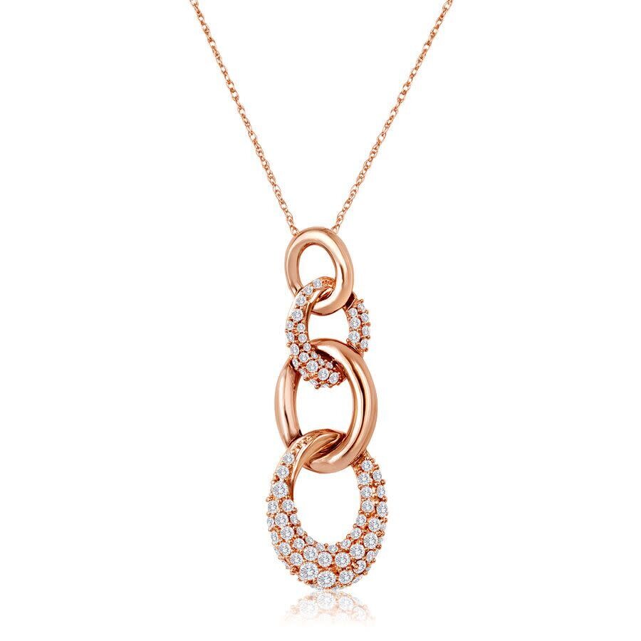 Le Vian Ladies Link'ing Necklaces Set In 14k Strawberry Gold In Pink/rose Gold Tone/gold Tone