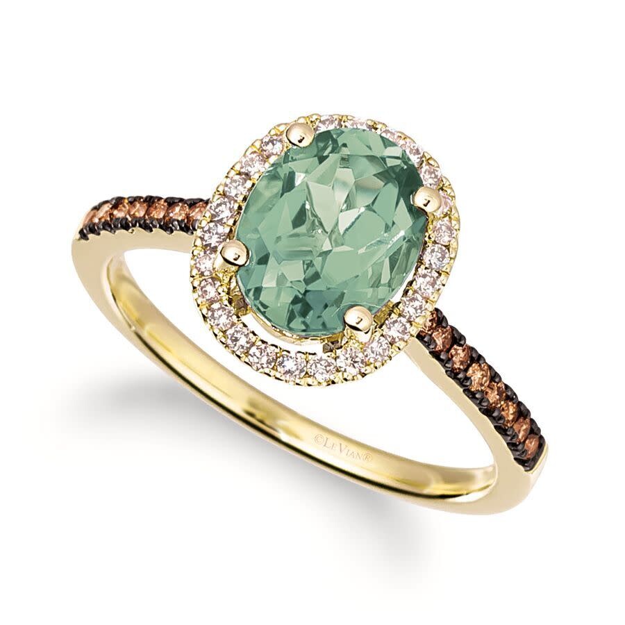 Le Vian Ladies Mint Julep Quartz Rings Set In 14k Honey Gold In Gold