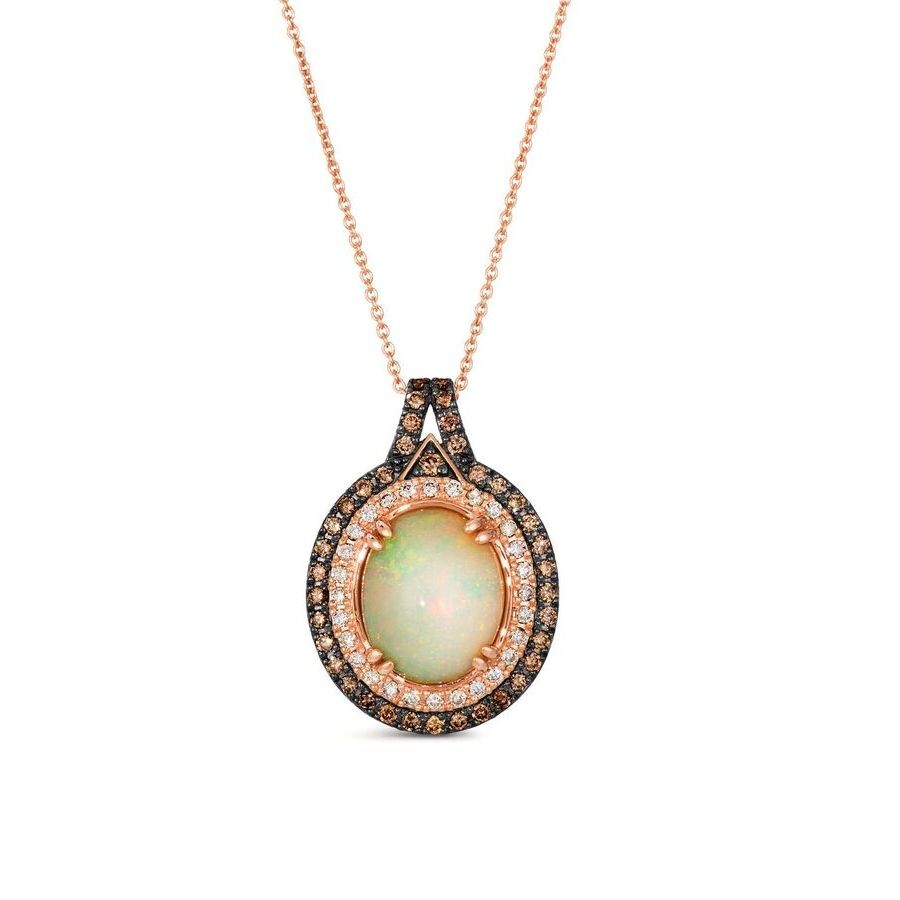 Le Vian Ladies Neopolitan Opal Necklaces Set In 14k Strawberry Gold In Gold