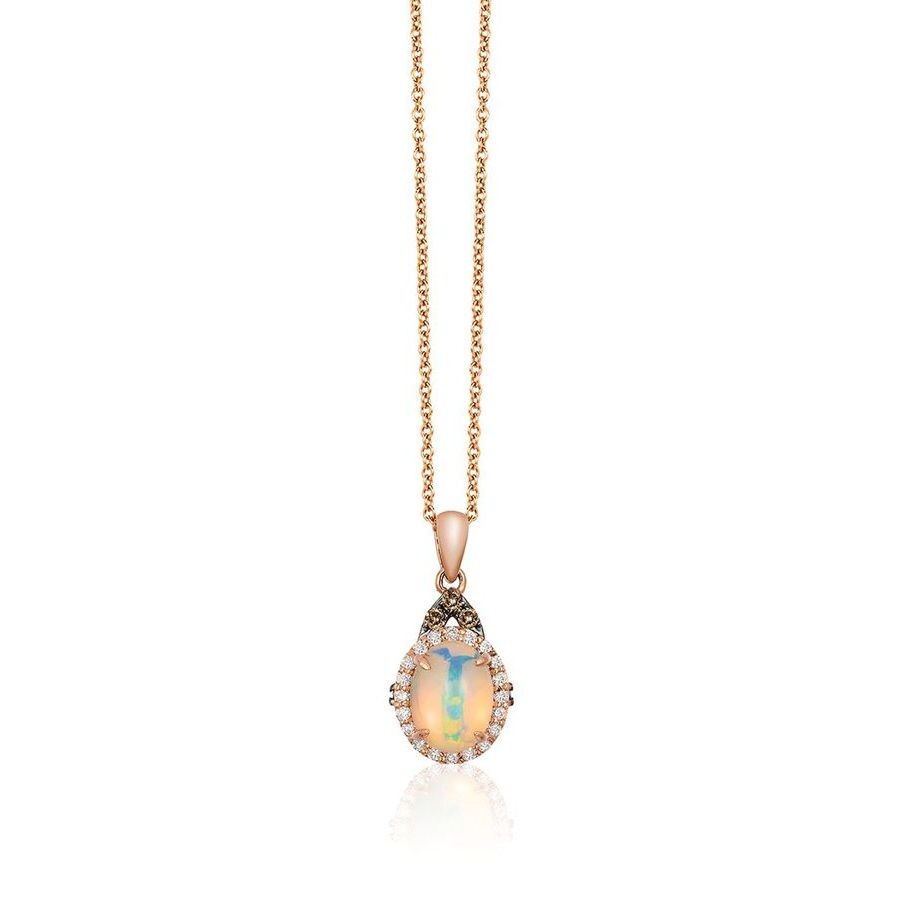 Le Vian Ladies Neopolitan Opal Necklaces Set In 14k Strawberry Gold In Pink/rose Gold Tone/gold Tone