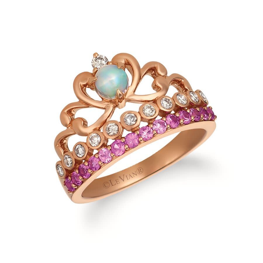 Le Vian Ladies Neopolitan Opal Ring In 14k Strawberry Gold In Pink/rose Gold Tone/gold Tone