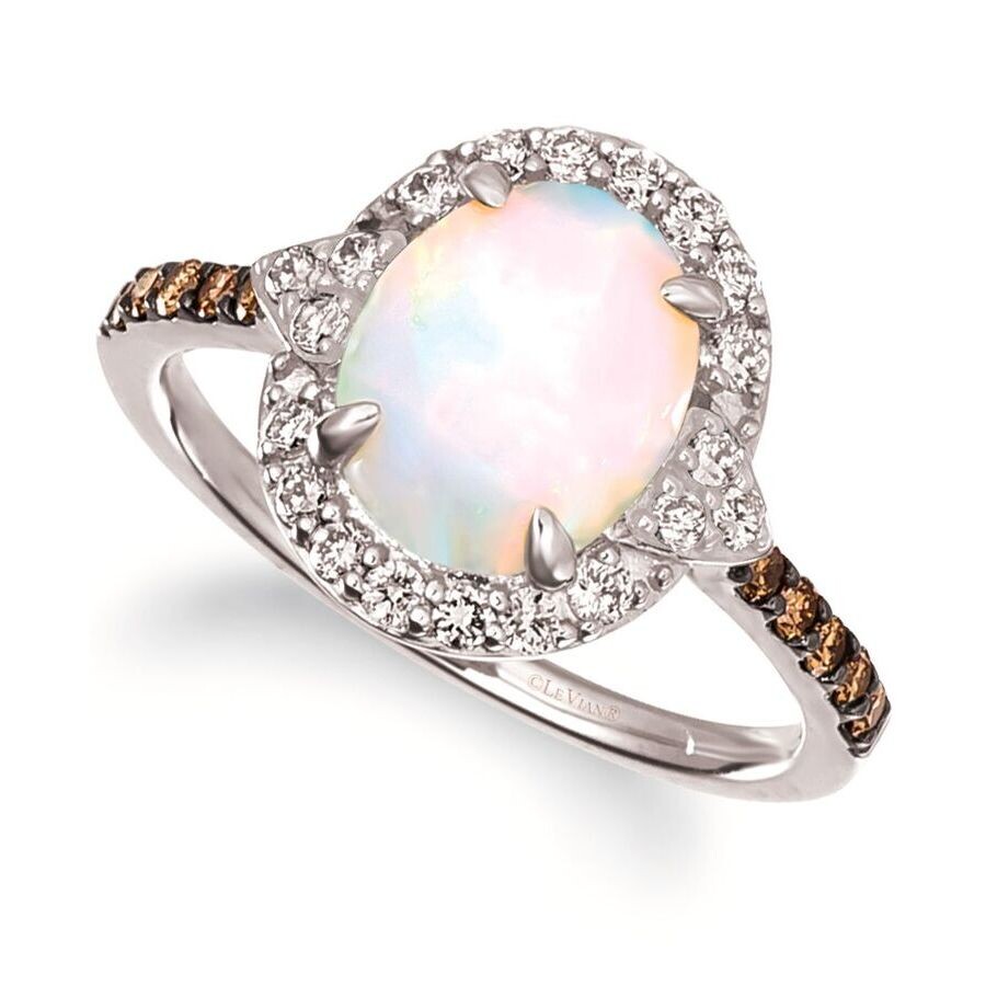 Le Vian Ladies Neopolitan Opal Rings Set In 14k Vanilla Gold In White