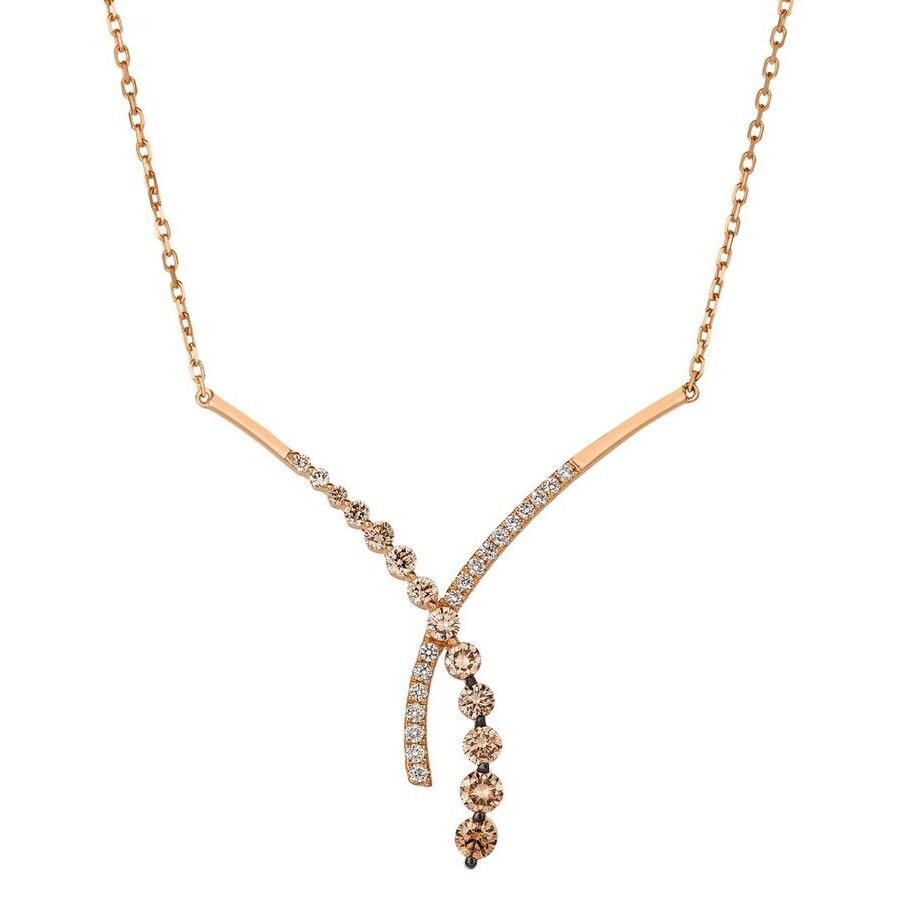 Le Vian 14k Rose Gold 1.17 Ct. Tw. Diamond Pendant In Pink/rose Gold Tone/gold Tone