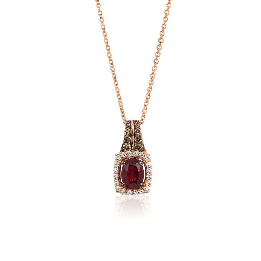 Le Vian Ladies Passion Ruby Necklace Set In 14k Strawberry Gold In Pink/rose Gold Tone/gold Tone
