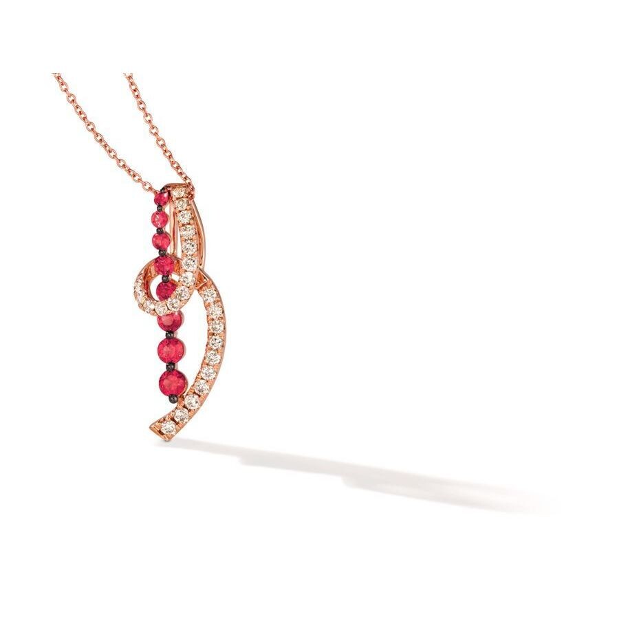Le Vian Ladies Passion Ruby Necklaces Set In 14k Strawberry Gold In Multi