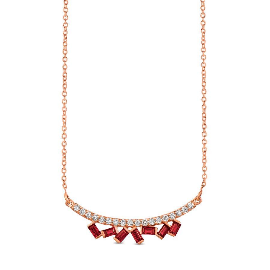Le Vian Ladies  Passion Ruby Necklaces Set In 14k Strawberry Gold In Pink/rose Gold Tone/gold Tone