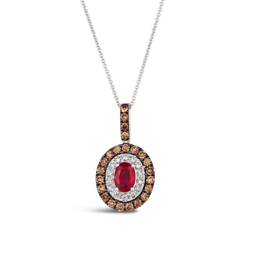 Le Vian Ladies Passion Ruby Necklaces Set In 14k Vanilla Gold In Brown