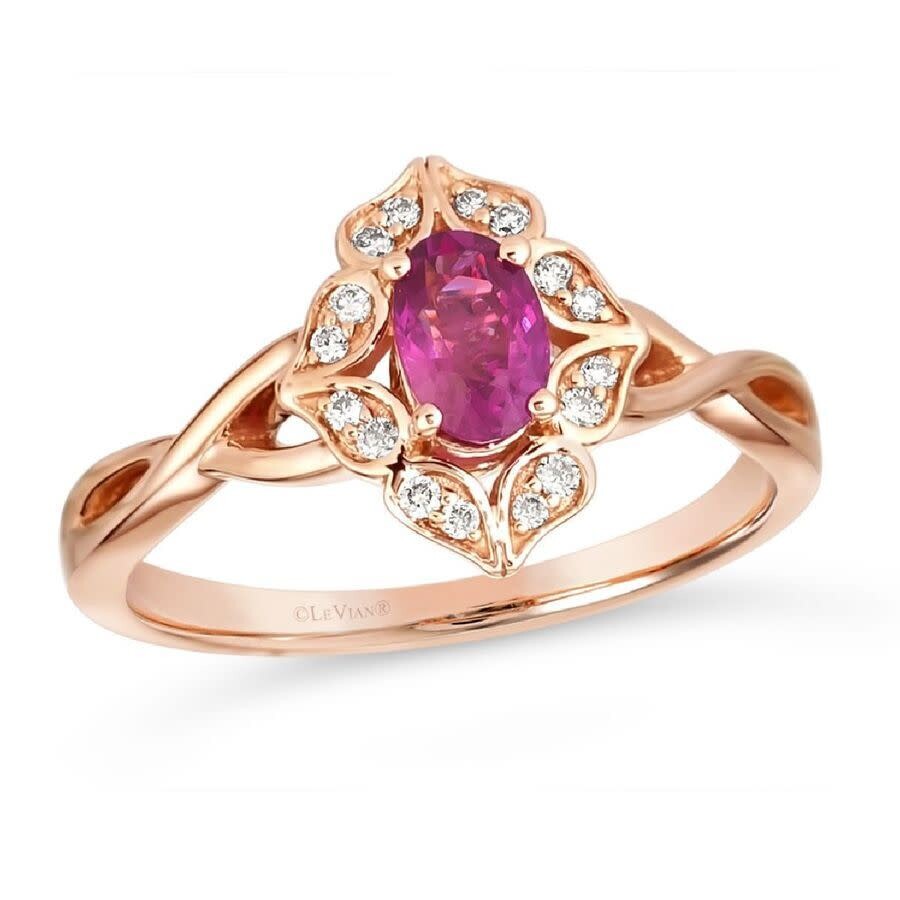 Le Vian Ladies Passion Ruby Rings Set In 14k Strawberry Gold In Pink/rose Gold Tone/gold Tone