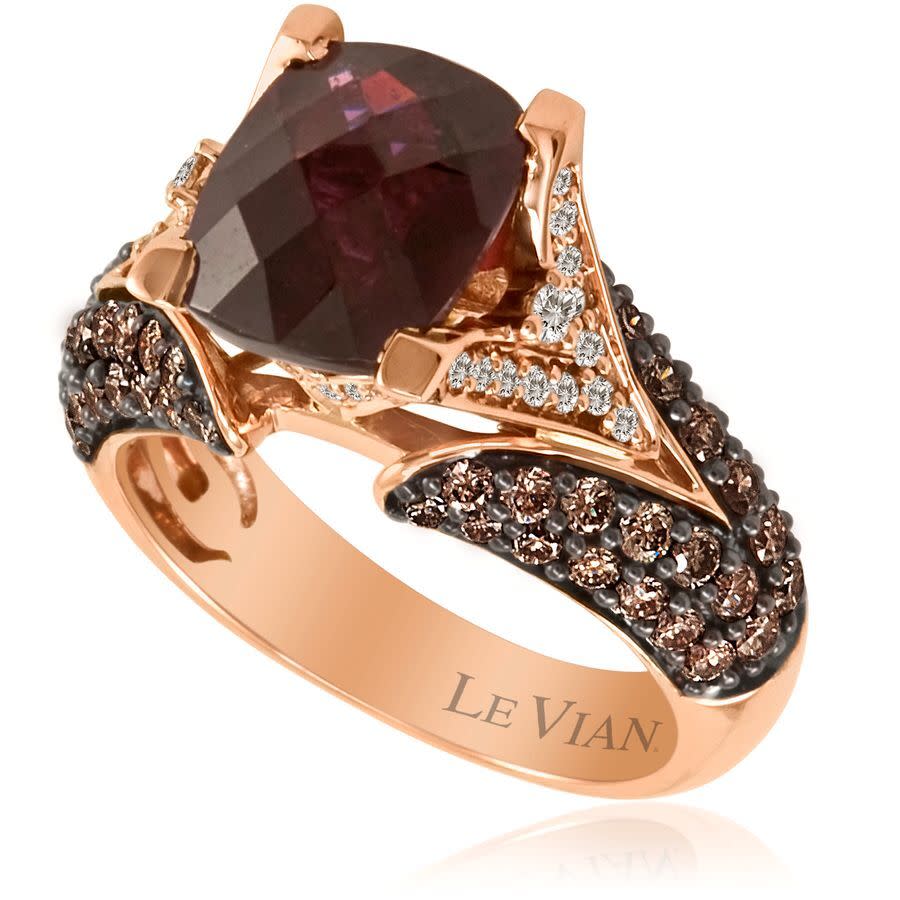 Raspberry Colored Rings Le Vian Ladies Raspberry Rhodolite Rings in 14K Strawberry Gold 18400 ...