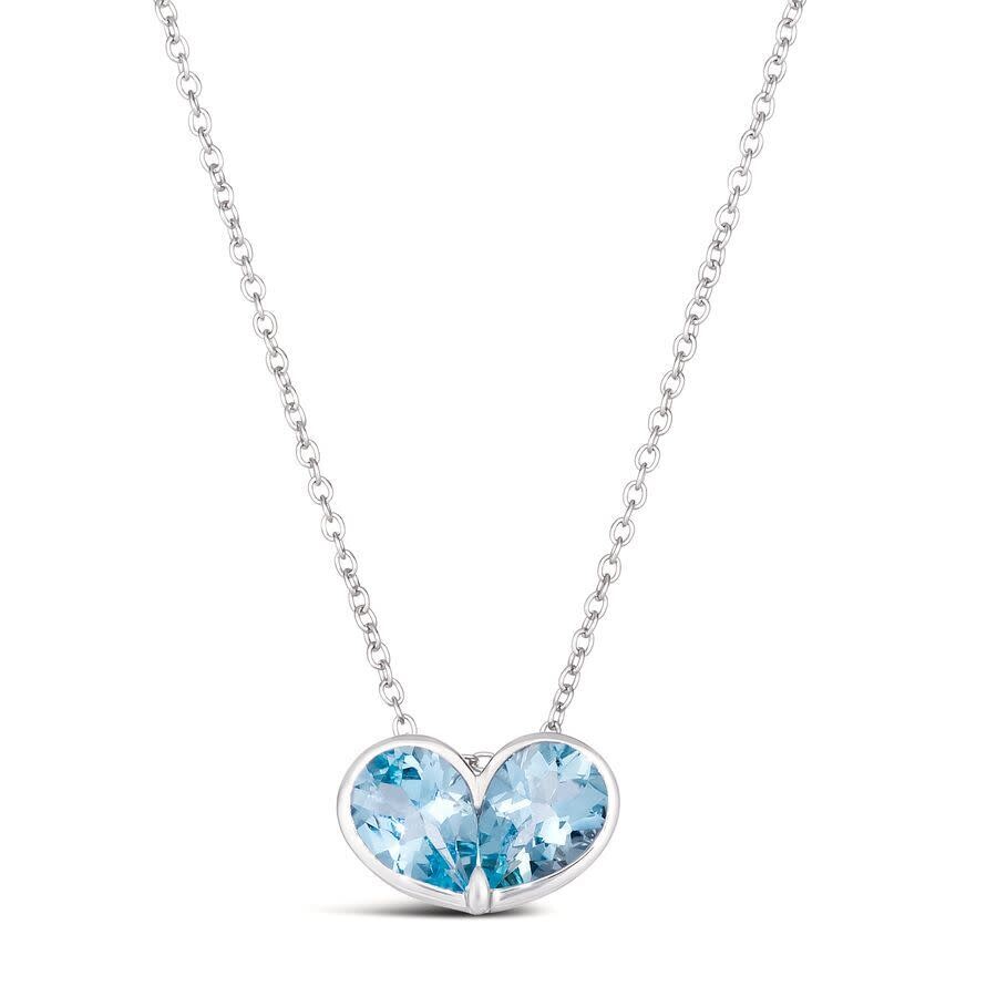 Le Vian Ladies Sea Blue Aquamarine Necklaces Set In 14k Vanilla Gold In Blue