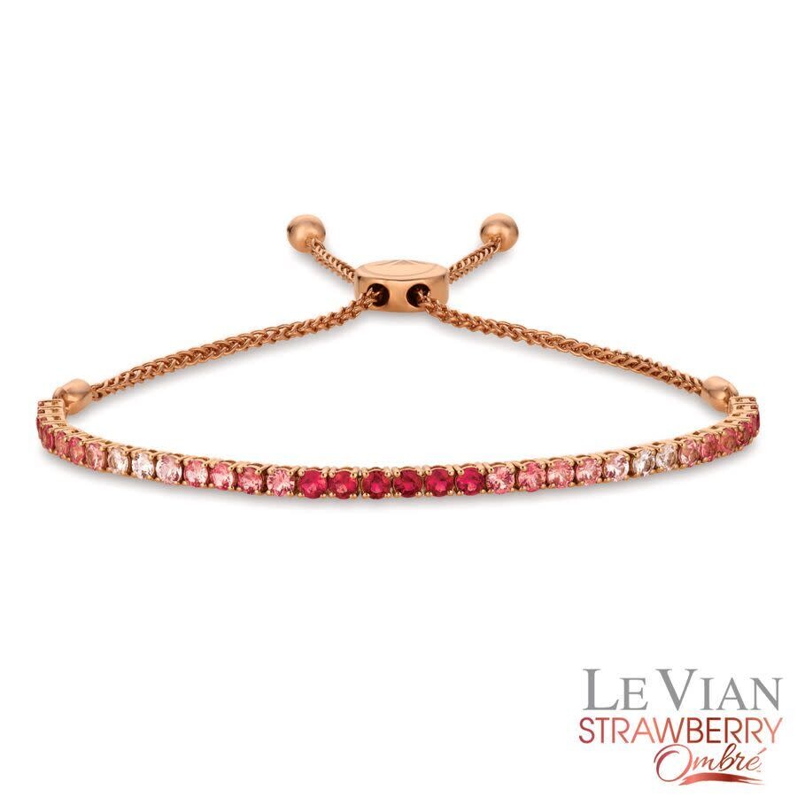 Le Vian Ladies Strawberry Ombre Bracelets Set In 14k Strawberry Gold In Brown