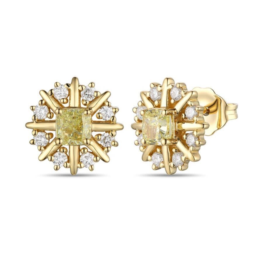 Le Vian Ladies Sunny Yellow Diamonds Earrings In 14k Honey Gold In Gold