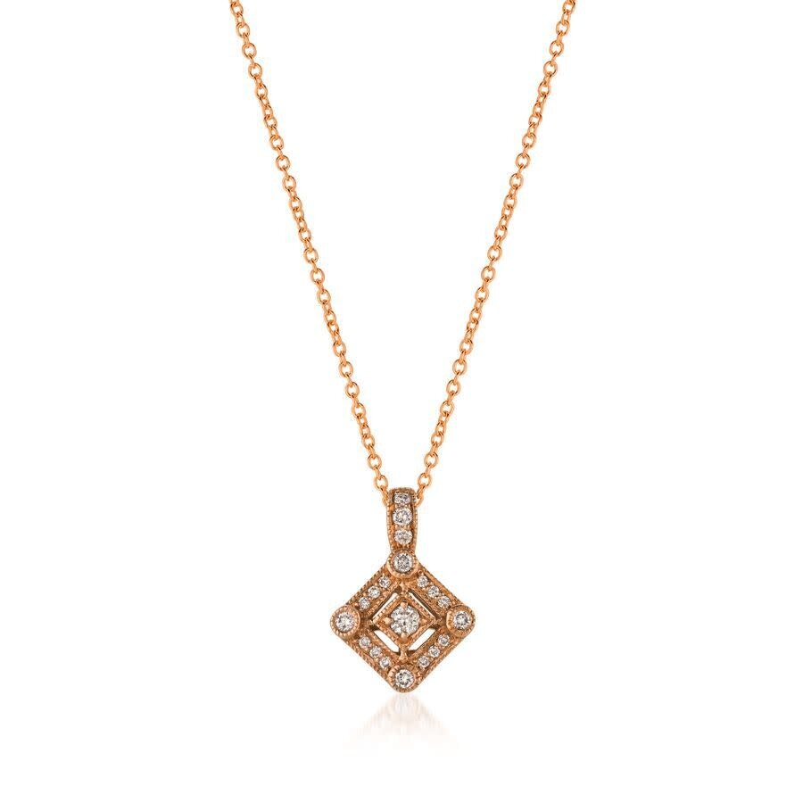 Le Vian Ladies Vanilla Strawberry Necklaces Set In 14k Strawberry Gold In Gold