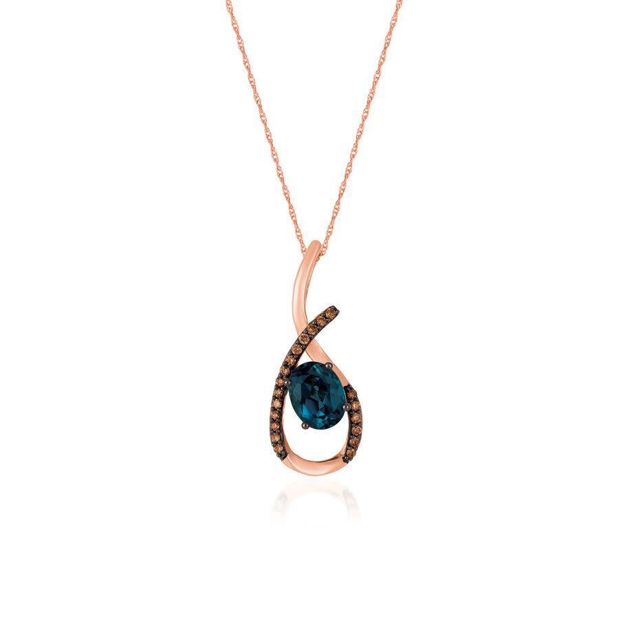 Le Vian Ladies Vivids Necklaces Set In 14k Strawberry Gold In Pink/rose Gold Tone/gold Tone