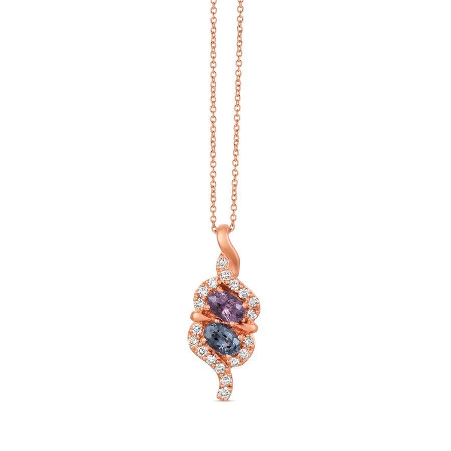 Le Vian Ladies Lavender Spinel Necklaces Set In 14k Strawberry Gold In Pink/rose Gold Tone/gold Tone