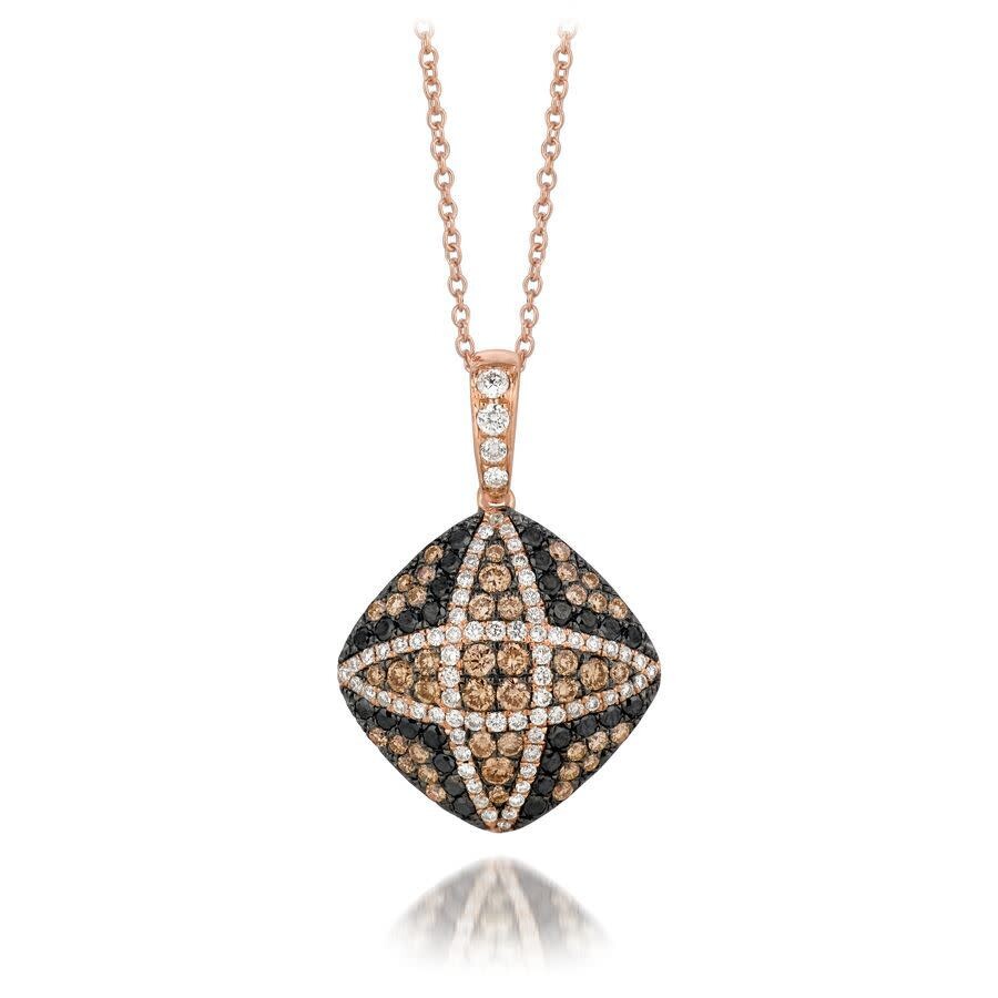 Le Vian Exotics 14k Rose Gold 1.07 Ct. Tw. Diamond Drop Pendant In Pink/rose Gold Tone/gold Tone
