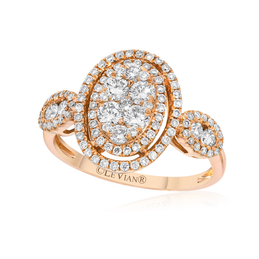 Le Vian Ring Vanilla Diamonds Set In 14k Strawberry Gold Ring Size 7 R13989wh In Pink