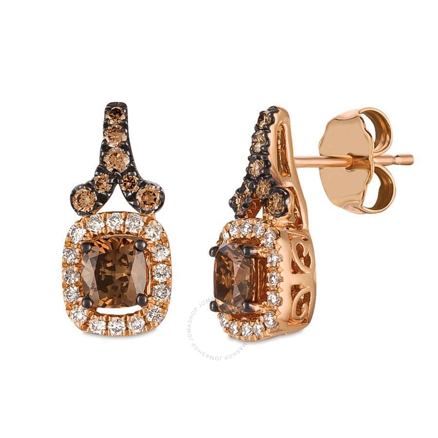 Le Vian Chocolatier 14k Strawberry Gold 0.77 Ct. Tw. Diamond Earrings In Brown